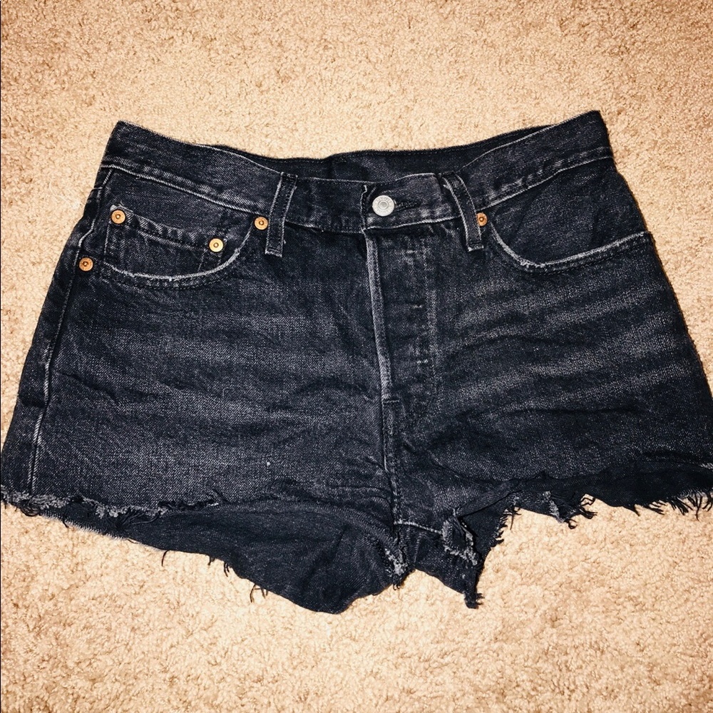 Levi Black Denim Shorts